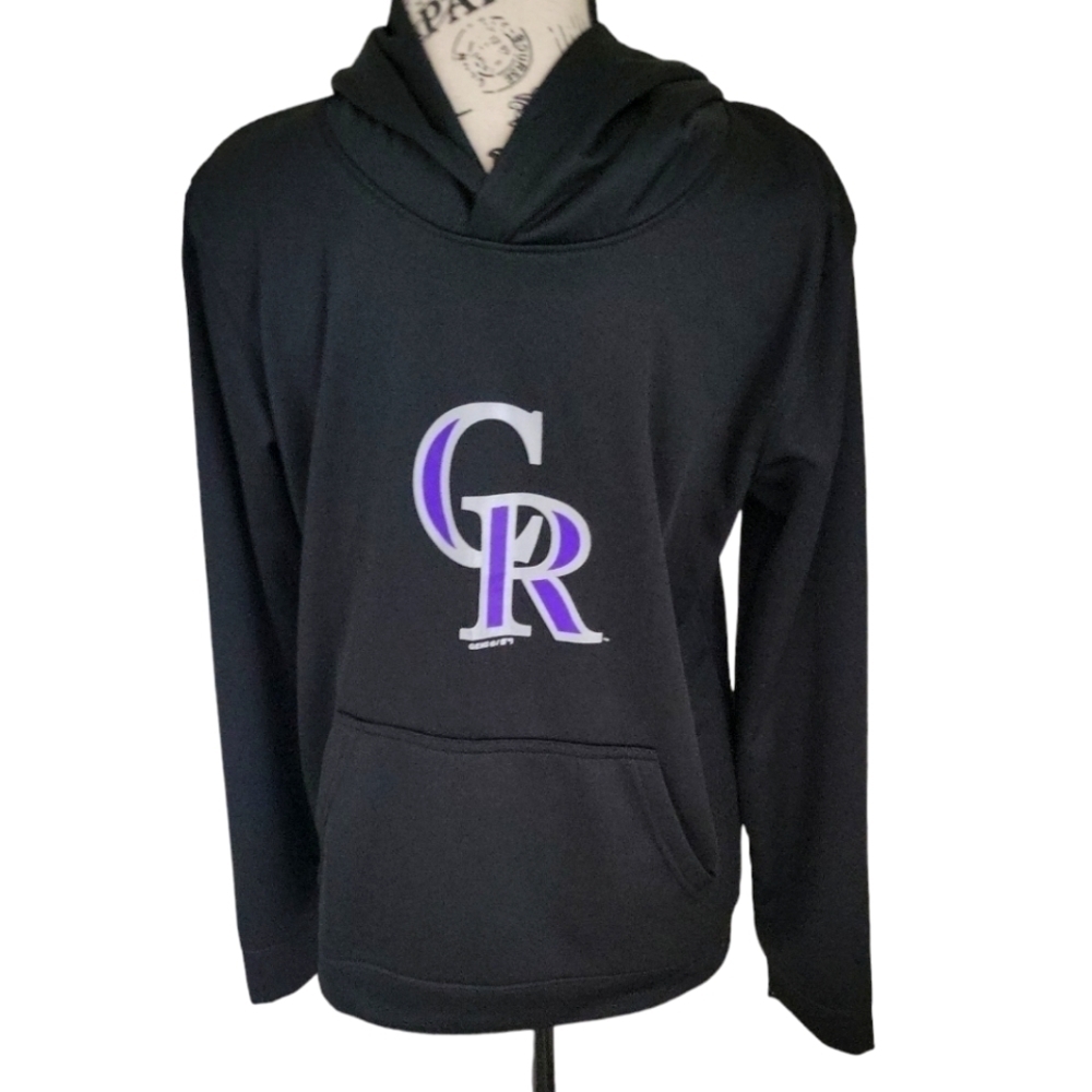 Colorado Rockies Fanatics Branded youth Official Logo Crossover V-Neck Pullove